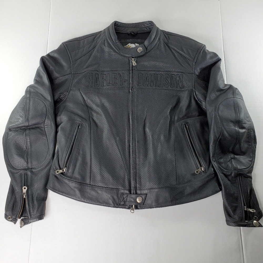 Harley-Davidson Leather Jacket Size XL Women's Black RN 103819 / CA 03402